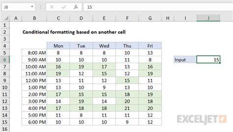 excel date based on another cell