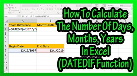 excel datedif months decimal