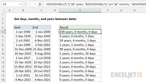 excel datedif partial months