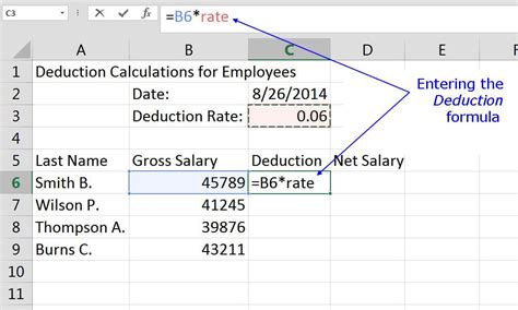 5 Excel Deduction Formulas