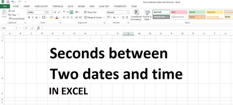 excel difference between two dates in seconds