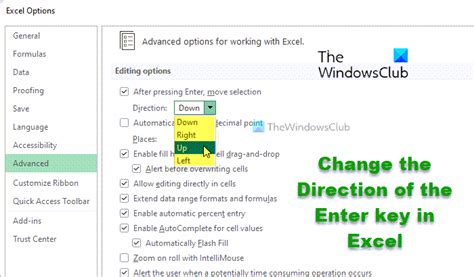 Excel Direction Key Lock