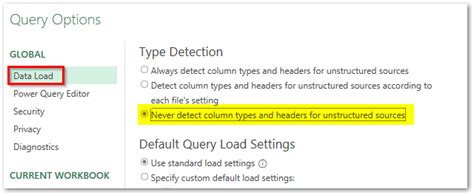 Excel Disable Data Type Detection