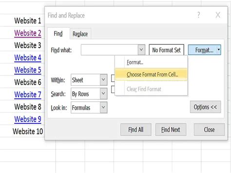 excel disable hyperlink formatting