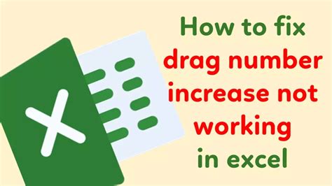 Excel Drag Down Numbers Not Increasing