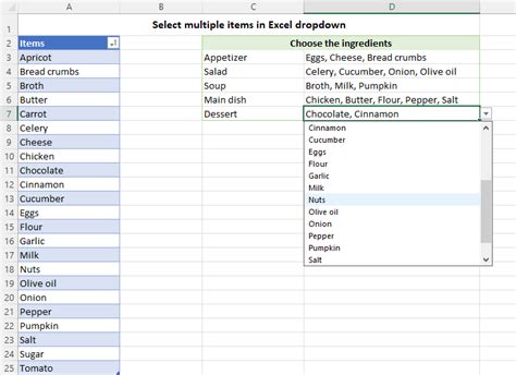 excel drop down list from another sheet multiple values