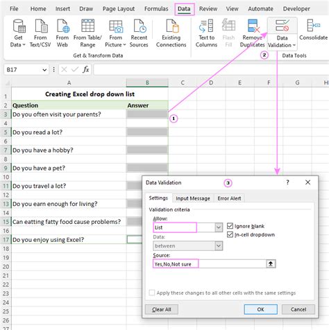 excel drop down list pull data from another sheet