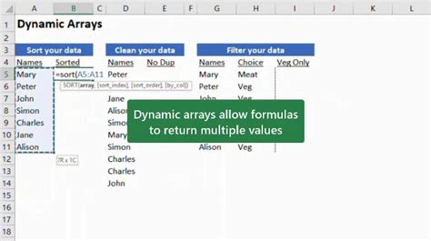 5 Excel Array Tips