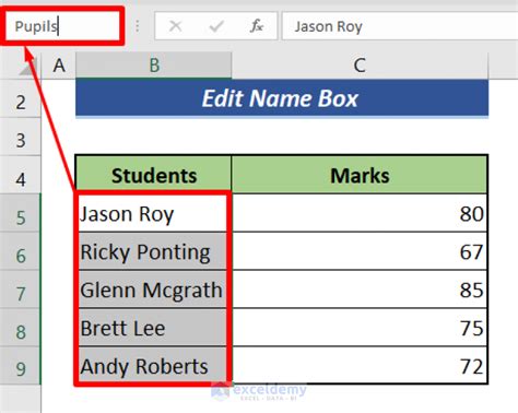 Edit Excel Name Box Easily