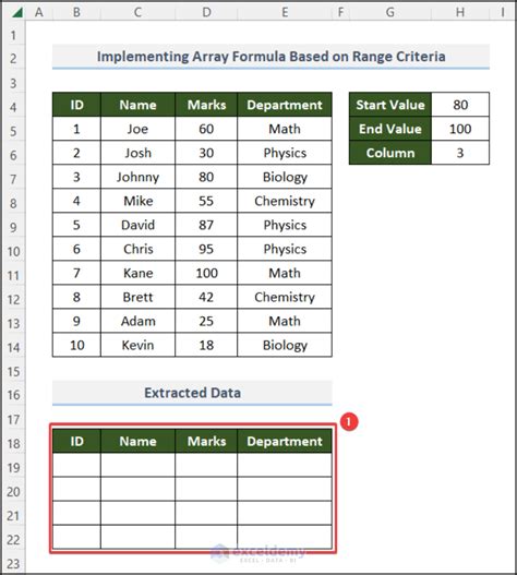 excel extract data based on criteria