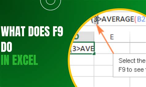 5 Excel F9 Tips