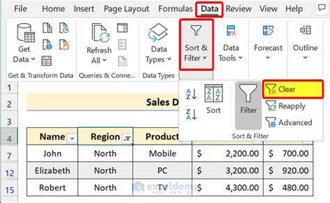 Excel Filter And Sort