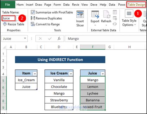 excel filter data validation list based on another cell