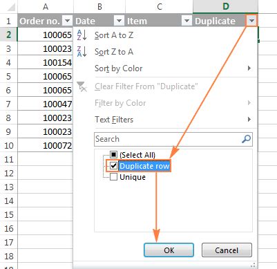 Filter Duplicates in Excel Easily