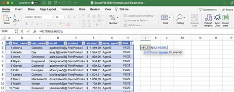 Excel Filter Function Alternative