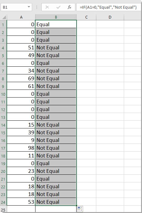 excel find first value not equal to 0