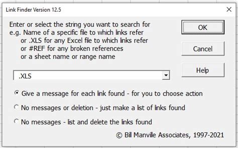 Find Broken Links in Excel