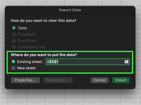 excel for mac how to import data from a web page