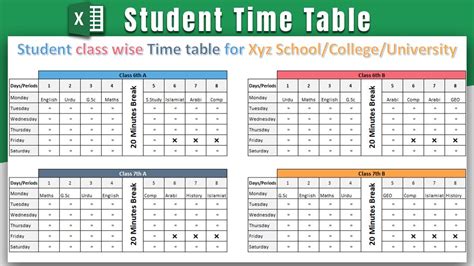 excel for teachers and students