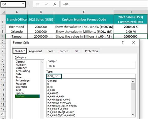 excel format code billions