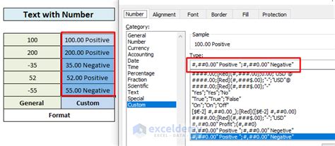 excel format codes