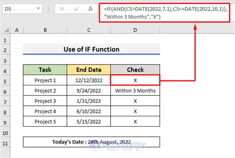 excel formula 3 months from date