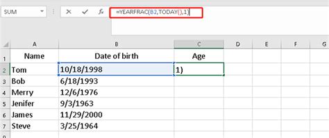 How to calculate age from date of birth in excel 2007 or 2010? YouTube