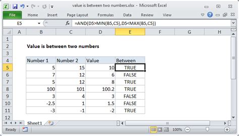 excel formula color cell if value between two numbers