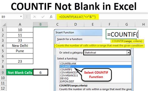 excel formula countif is not blank