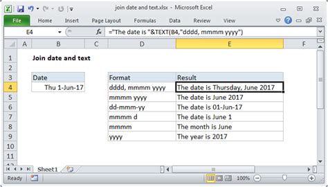 excel formula date plus text