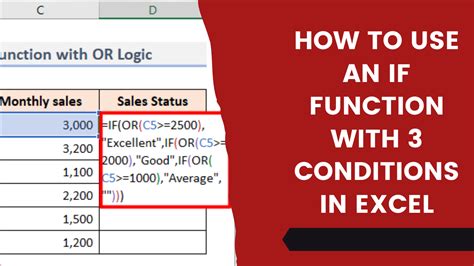 excel formula for 3 different conditions