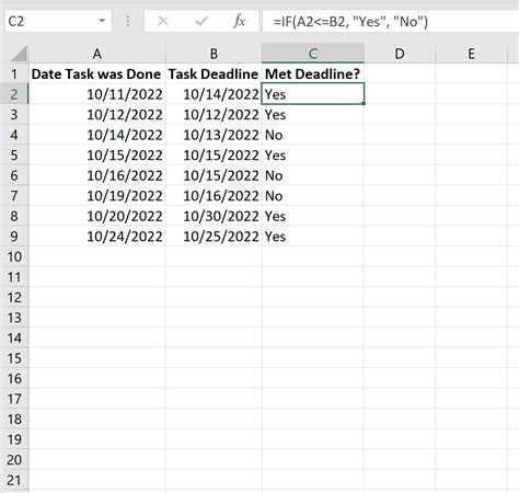 excel formula if a date is before today