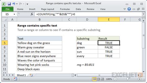 excel formula if cell range contains specific text