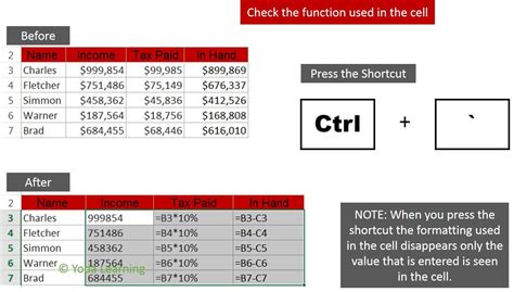 Excel Formula Shortcuts
