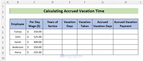 excel formula to calculate pto accrual