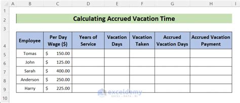 excel formula to calculate sick leave accrual