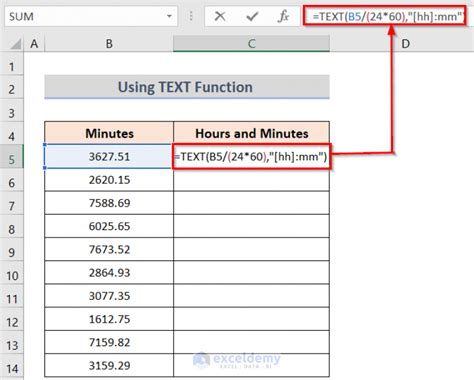 excel formula to convert time to hours and minutes