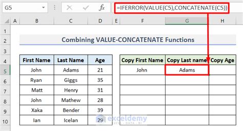 excel formula to copy cell value to another cell