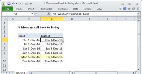 excel formula to count fridays in a month