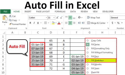 excel formula to fill cell