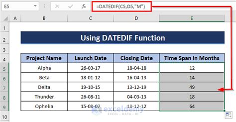 excel formula to find out how many months between two dates