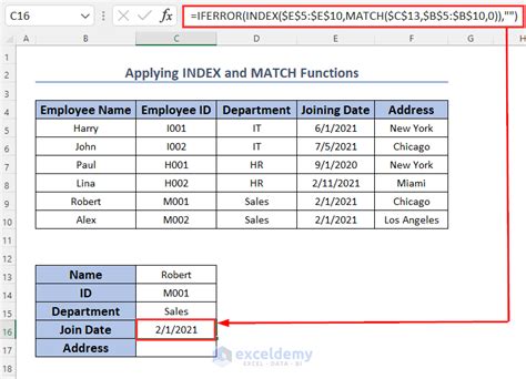 excel formula to populate data based on another cell