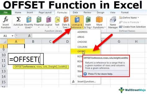 Excel Formulas Offset