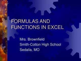 Excel Formulas Ppt