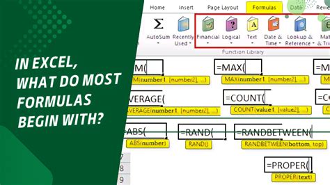 Excel Formulas Start With
