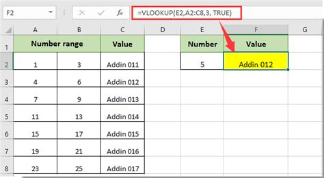 excel function return range
