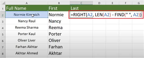 excel function to separate string