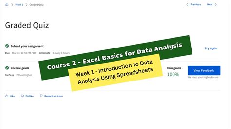 excel fundamentals for data analysis answers