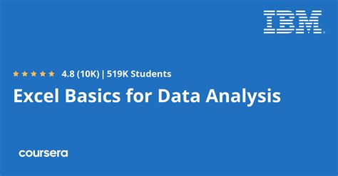 excel fundamentals for data analysis by ibm
