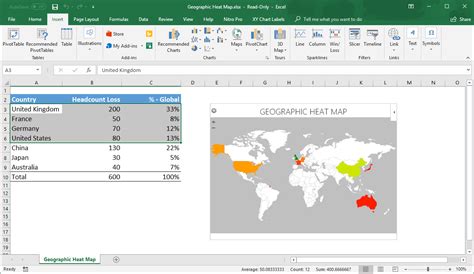 Excel Geography Data Map